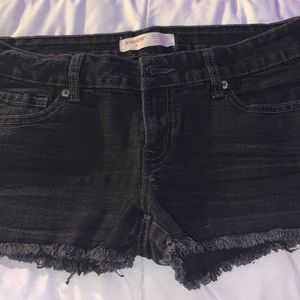 Black Denim Shorts